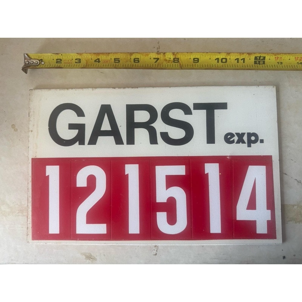 Vintage GARST Seed Corn Exp 126704 Hardboard Farm Sign Iowa Ag Tag